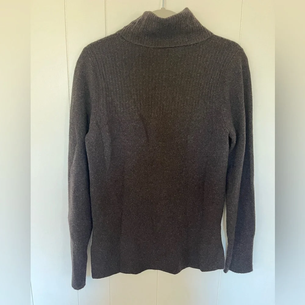 Veronica Beard Brown Asa Cashmere Turtleneck Sweater size Large - Picture 2 of 5